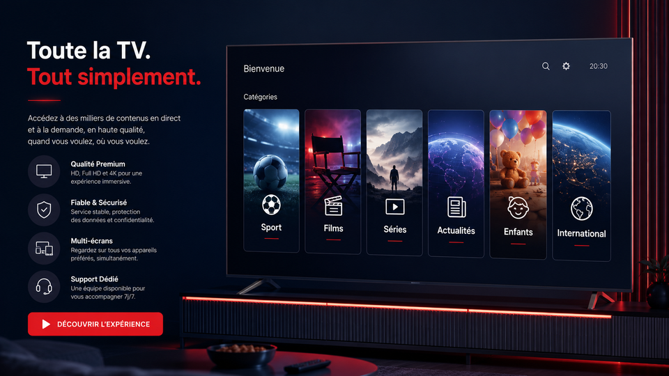 Verifier categories et contenus IPTV Premium sur Smart TV